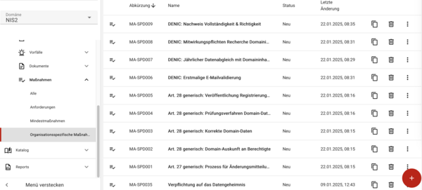 NIS2-Domäne in verinice