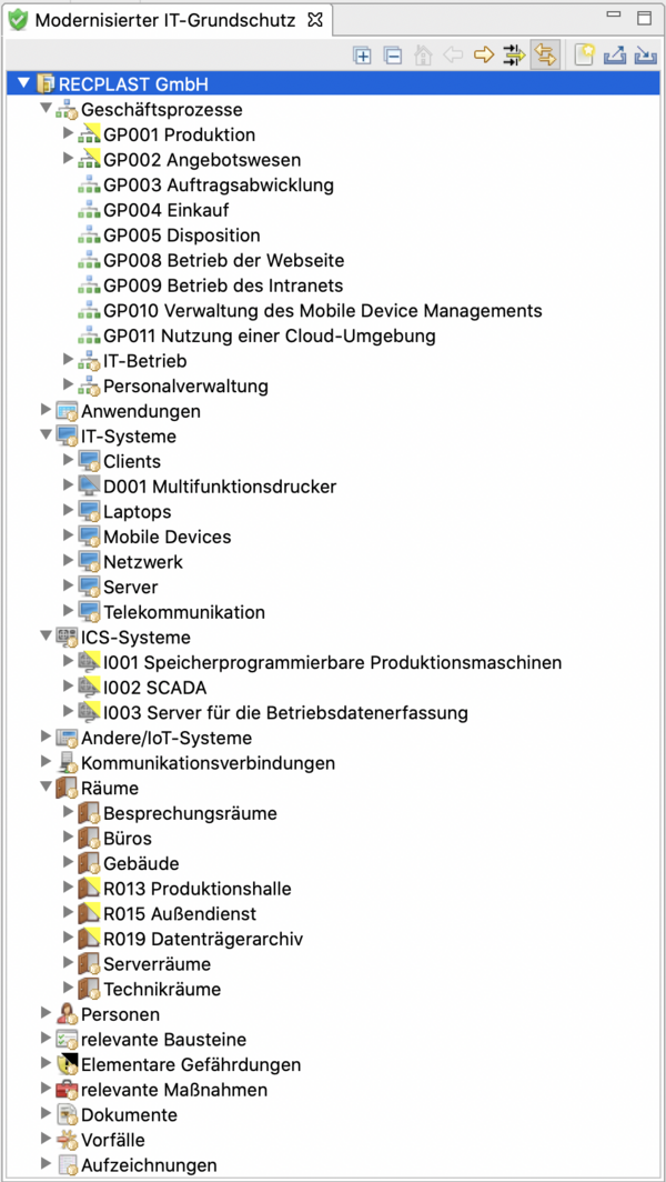 RECPLAST GmbH in verinice