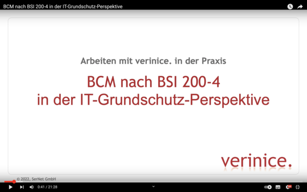 [Translate to English:] Zu den Videos zu BCM in verinice